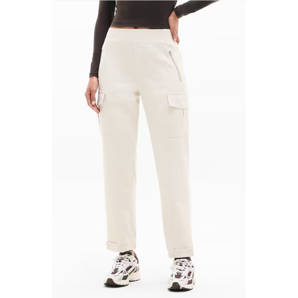 Athleta Pants - Athleta Endless High Rise Cargo Pants Women's 4 Bone Pockets Casual Athleisure
